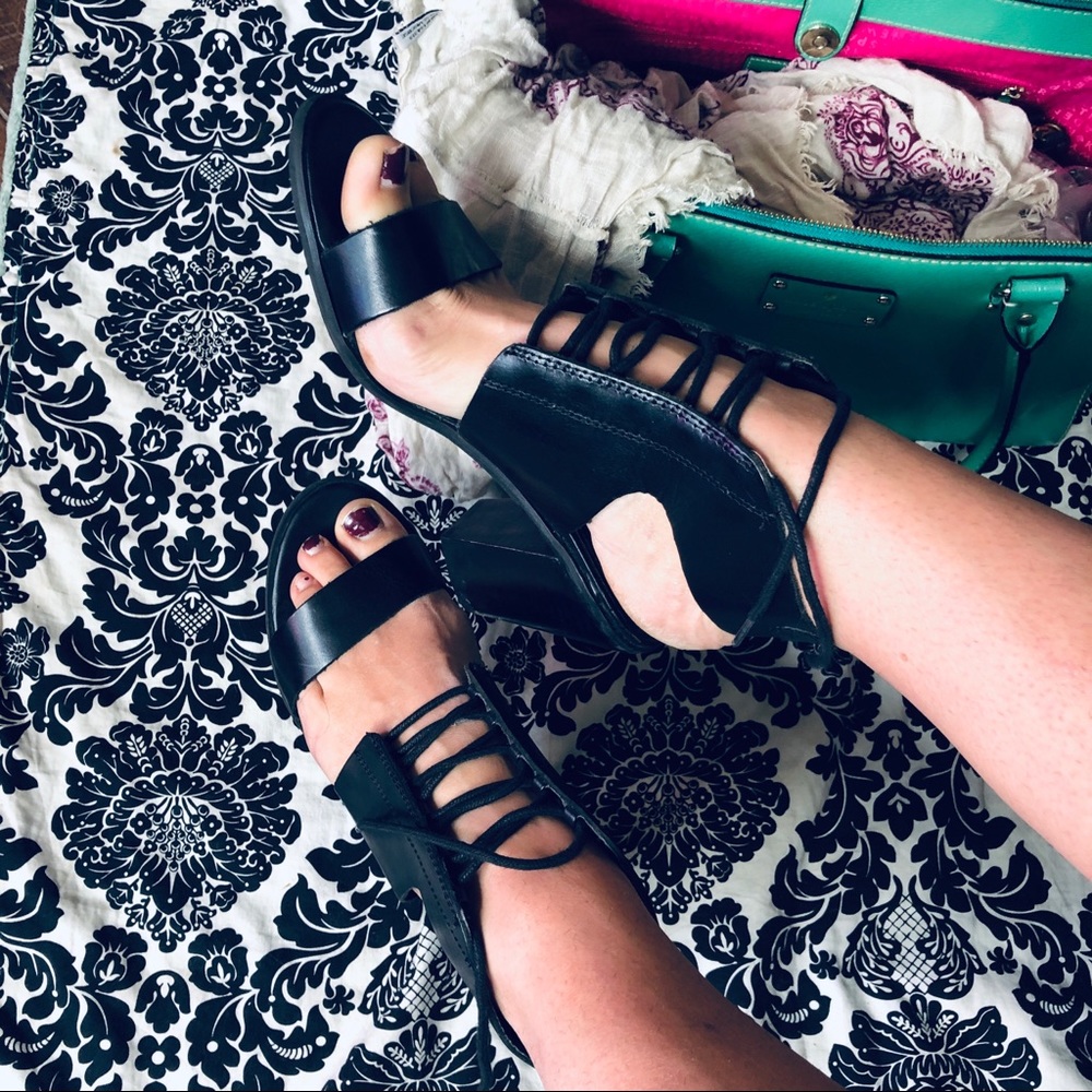 Steve Madden Leather Cage Heels